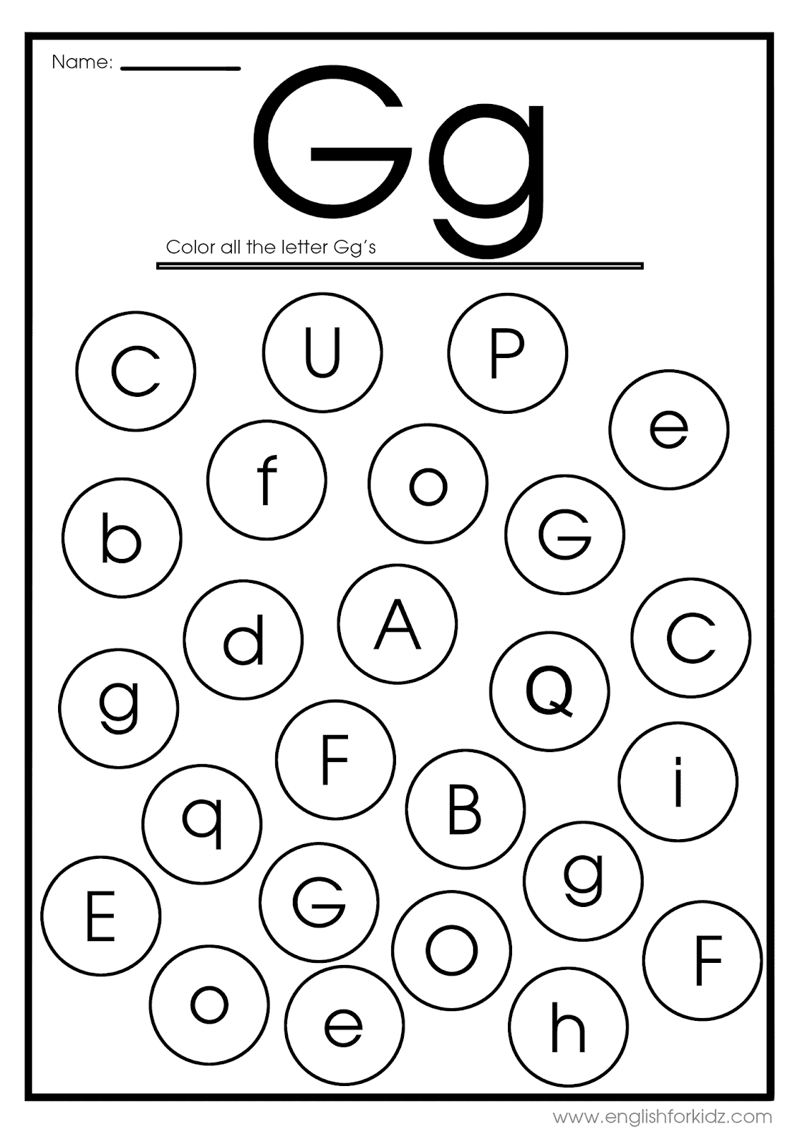 English For Kids Stepstep: Letter G Worksheets, Flash Cards for Letter G Worksheets