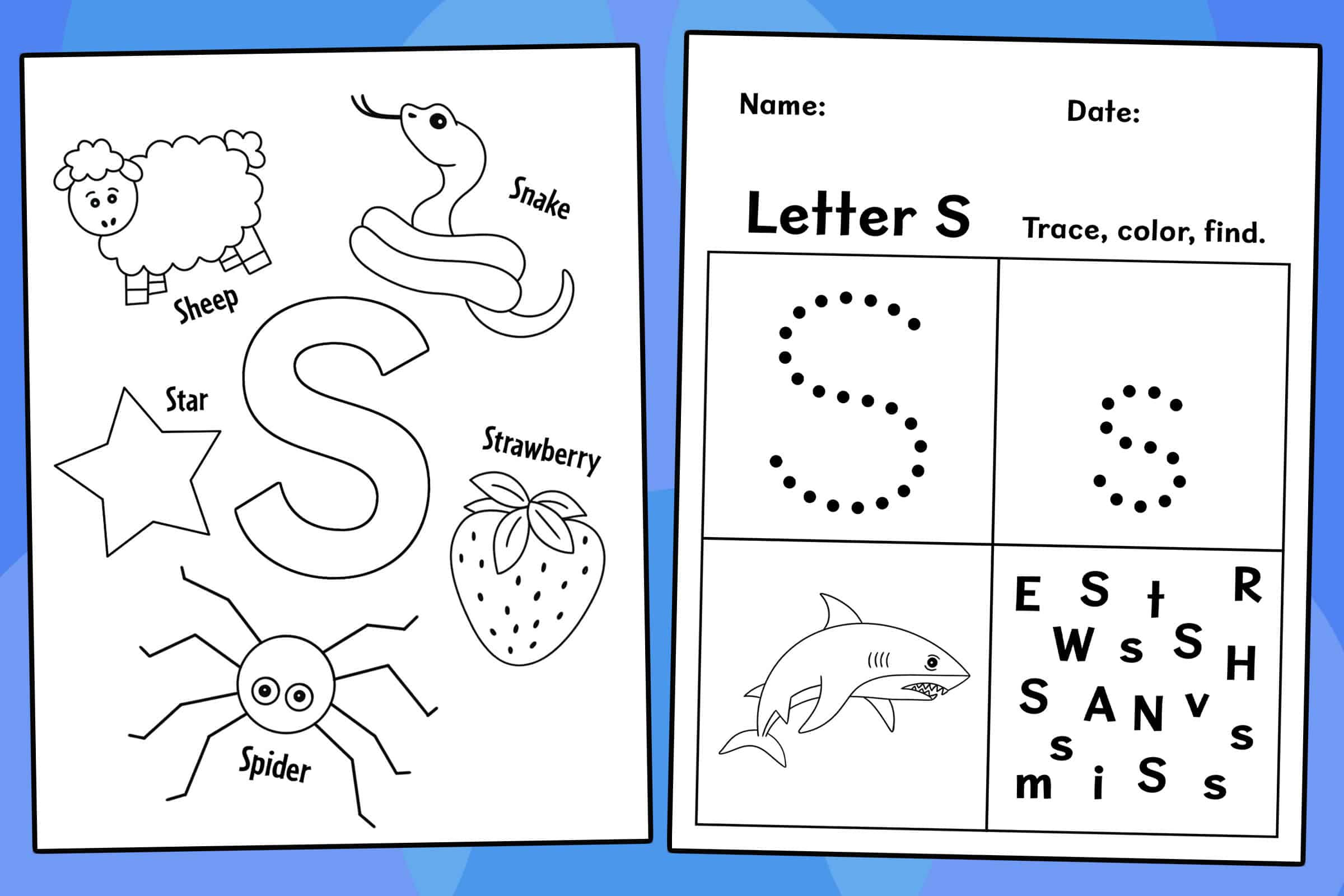 Free Letter S Worksheets For Preschool ⋆ The Hollydog Blog throughout Letter S Worksheets