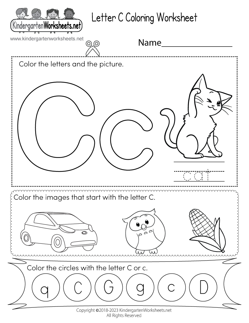 Letter C Coloring Worksheet - Free Printable, Digital, &amp; Pdf with regard to Letter C Worksheets