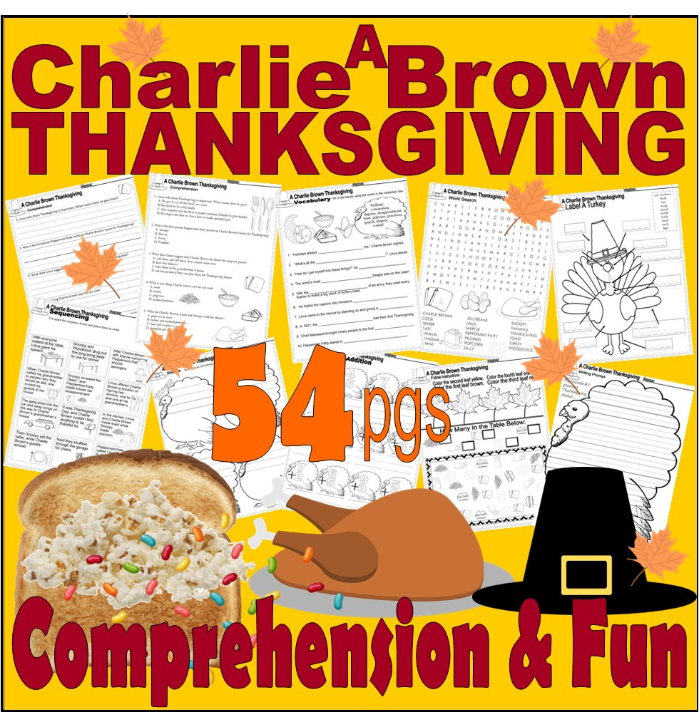 Charlie Brown Thanksgiving Read Aloud Tv Book Companion Reading within A Charlie Brown Thanksgiving Math Worksheet Answers