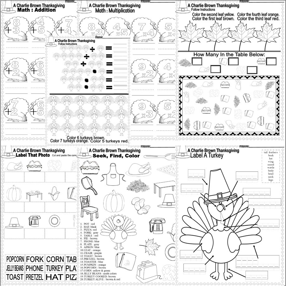 Charlie Brown Thanksgiving Read Aloud Tv Book Companion Reading within A Charlie Brown Thanksgiving Worksheet