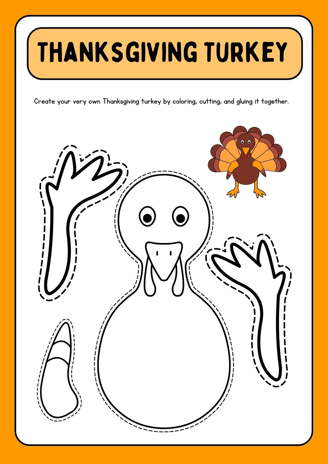 Customize 257+ Thanksgiving Worksheet Templates Online - Canva for Thanksgiving Turkey Worksheets