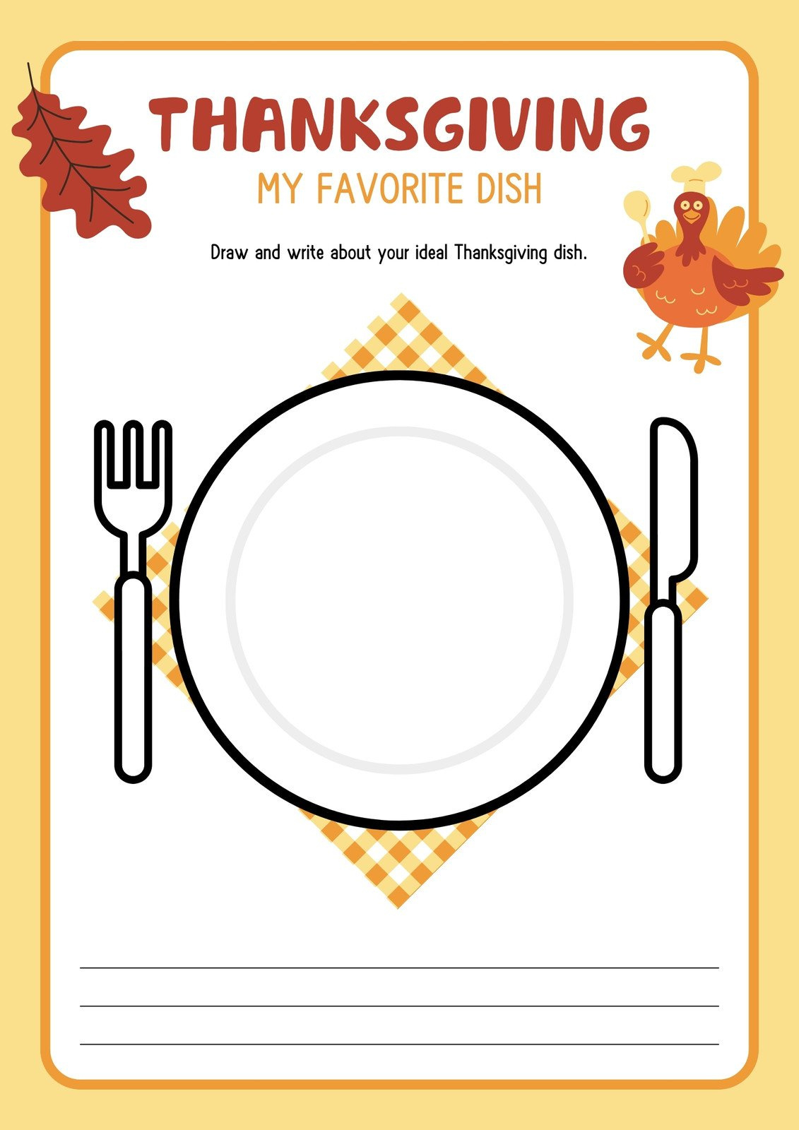 Customize 257+ Thanksgiving Worksheet Templates Online - Canva with Thanksgiving Favorites Worksheet