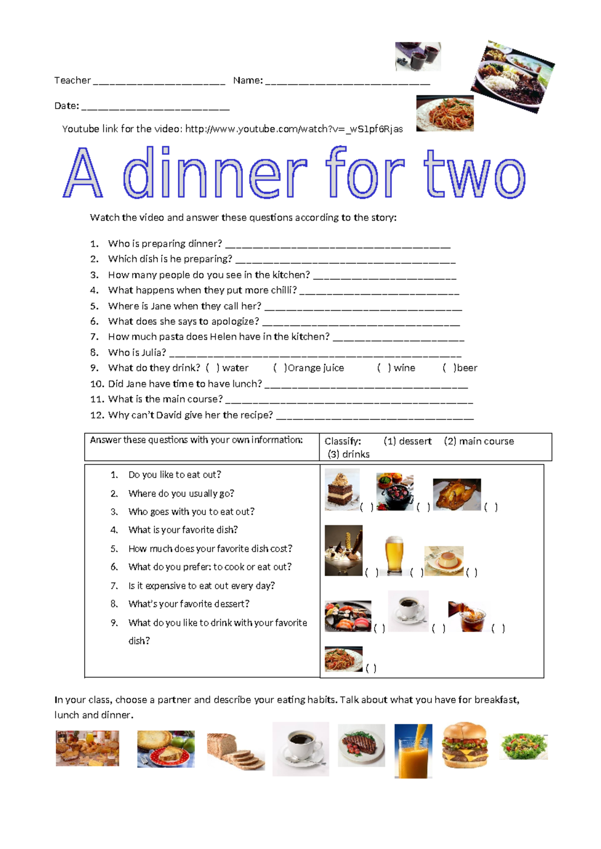 Eating-Habits-Activities-Promoting-Classroom-Dynamics-Group-Form within Mythbusters Thanksgiving Food Fables Worksheet Answers