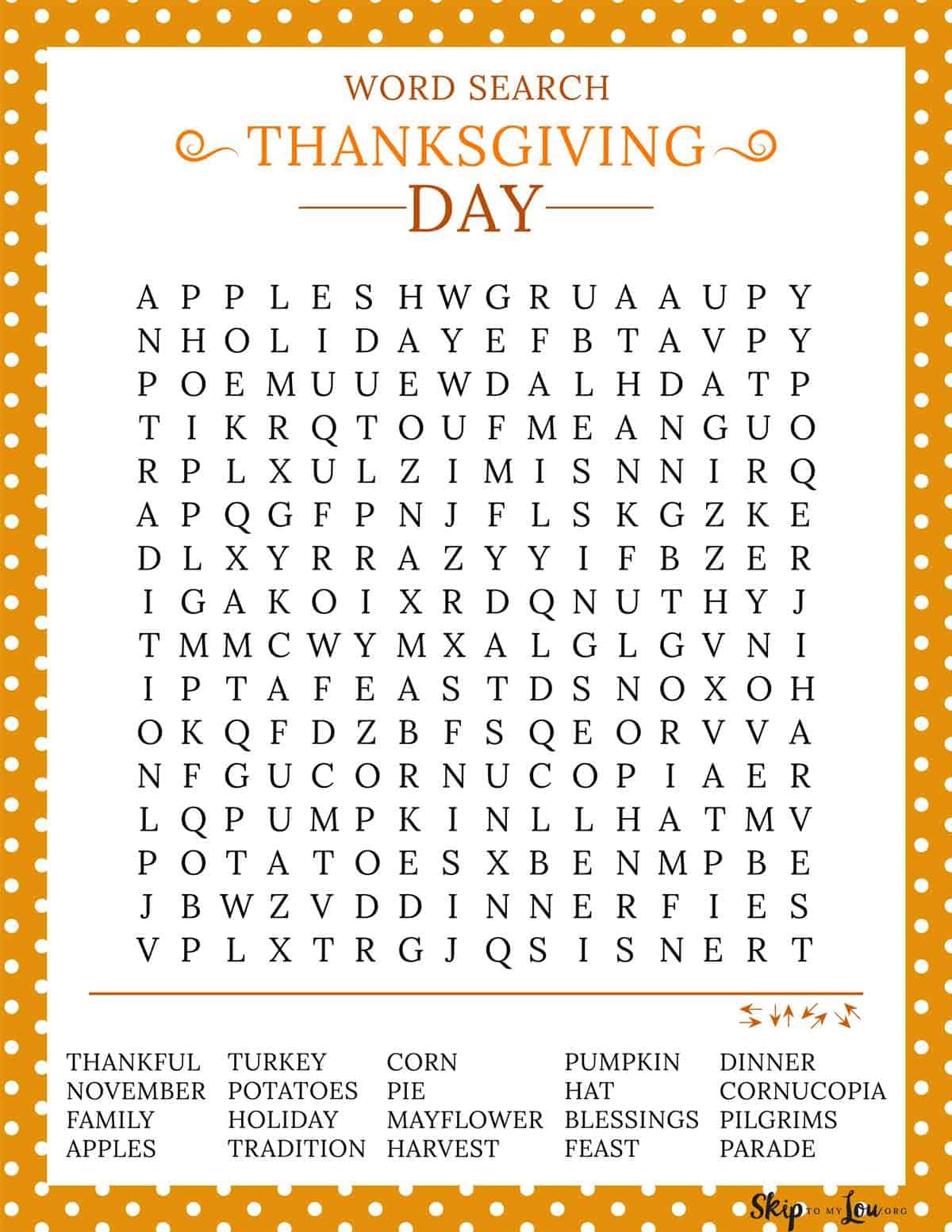 Free Thanksgiving Printables. | Skip To My Lou for Free Fun Thanksgiving Worksheets