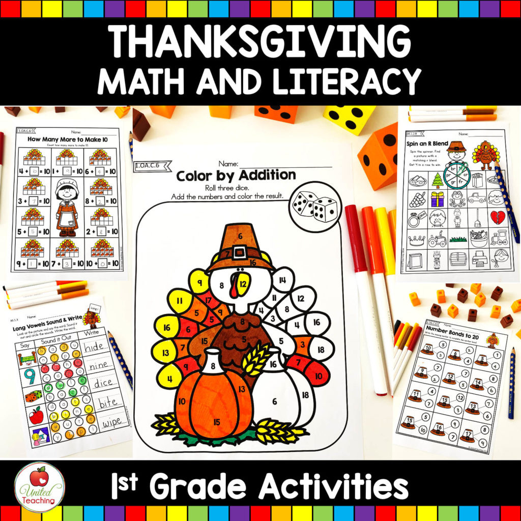 Fun Thanksgiving Worksheets And Activities For 1St Grade - United within Thanksgiving Phonics Worksheets 1St Grade