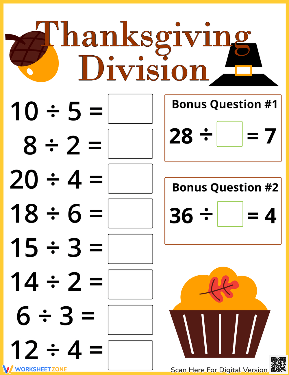 Grade 5 Thanksgiving Division Worksheets with regard to Thanksgiving Division Worksheets