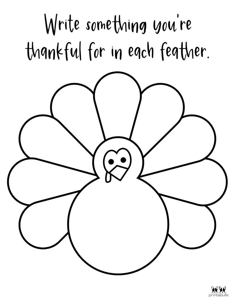 I Am Thankful For&amp;#039; Printables - 10 Unique Worksheets | Printabulls for I Am Thankful For Thanksgiving Worksheets