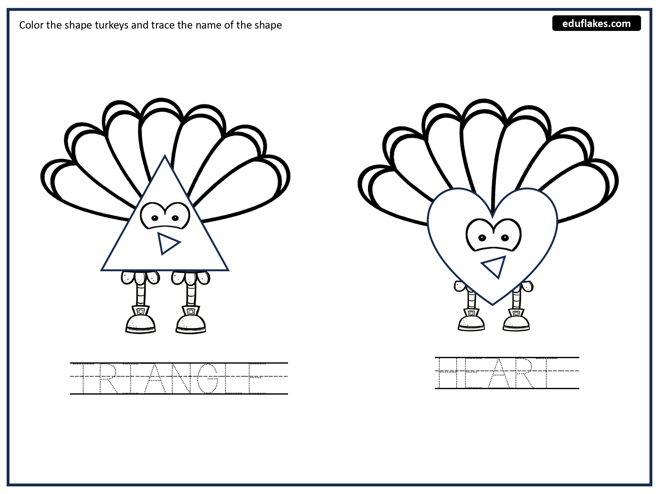 Thanksgiving Fun With Shape Turkeys: Engaging Kindergarteners With for Geometry Thanksgiving Worksheet