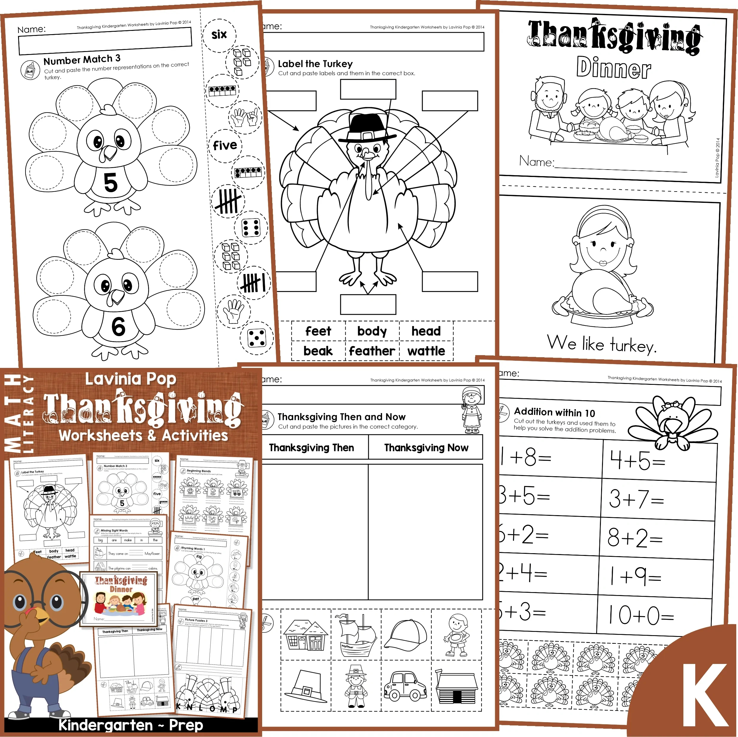 Thanksgiving Kindergarten Worksheets And Activities No Prep with regard to Thanksgiving Elementary Worksheets