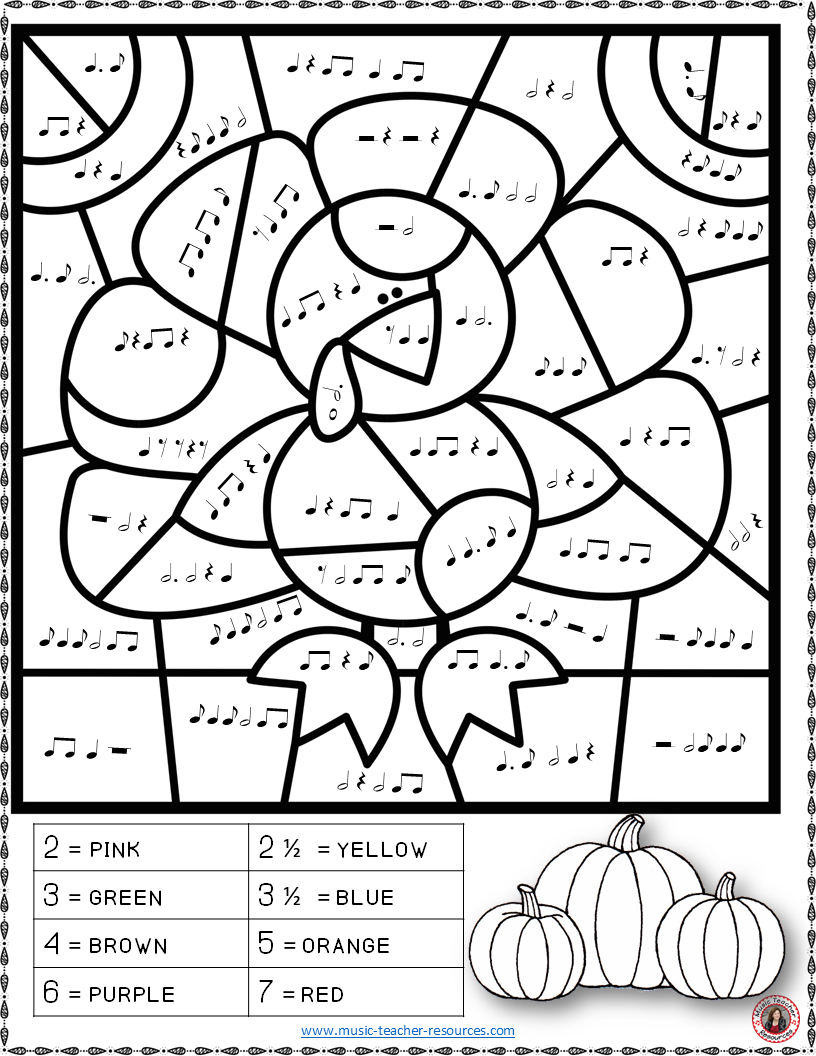 Thanksgiving Music Worksheet E14 throughout Free Thanksgiving Music Worksheets