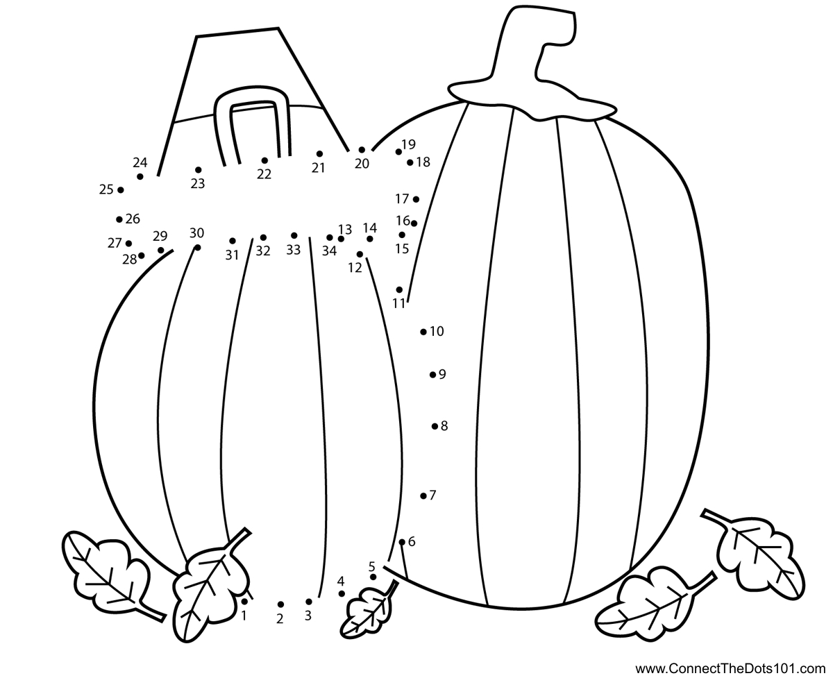 Thanksgiving Pumpkin Dot To Dot Printable Worksheet - Connect The Dots pertaining to Thanksgiving Pumpkin Worksheet