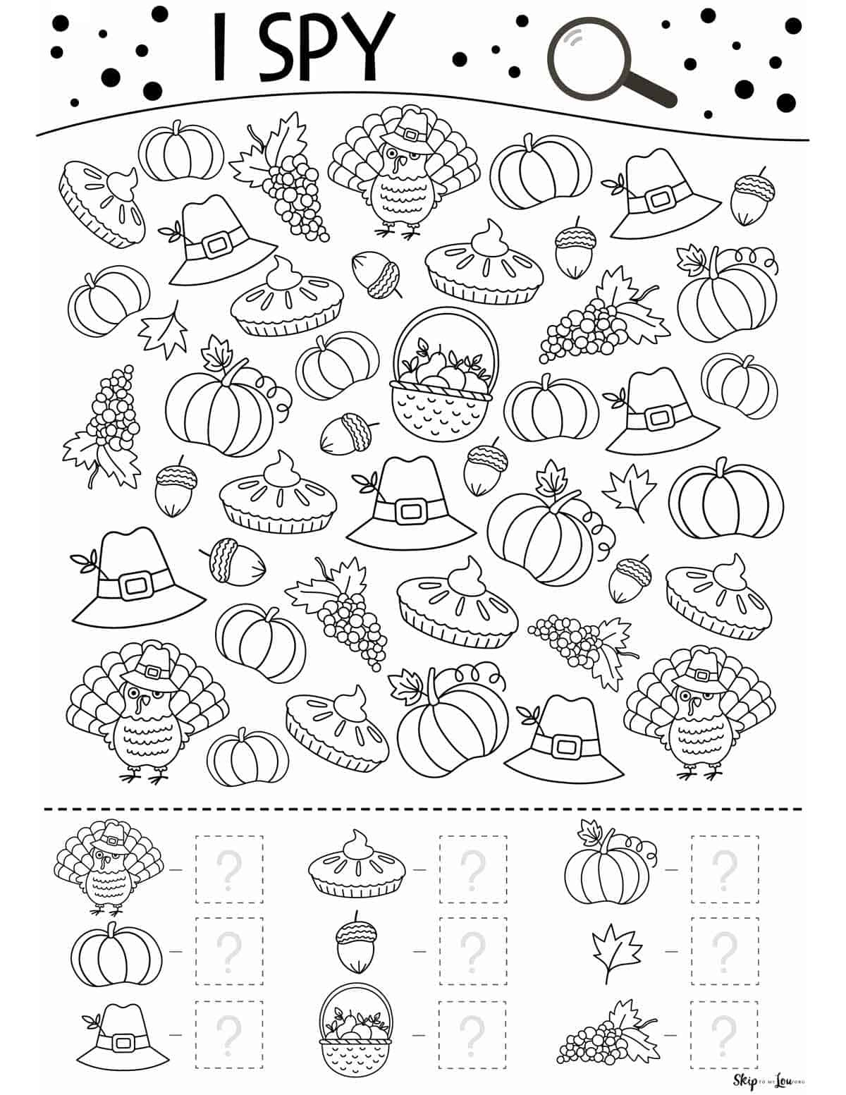 Thanksgiving Worksheets | Skip To My Lou for Easy Thanksgiving Worksheets