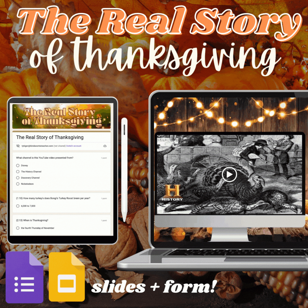 The Real Story Of Thanksgiving+ Interactive Activities | Kinda Sorta Teacher for The Real Story of Thanksgiving History Channel Worksheet