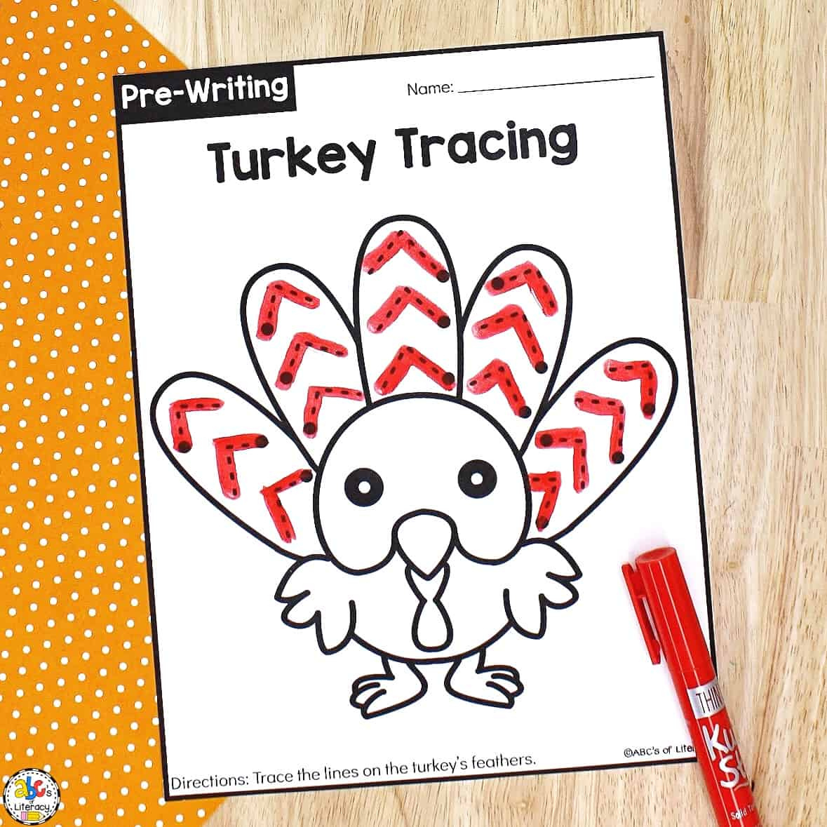 Turkey Tracing Worksheets pertaining to Thanksgiving Pre Writing Worksheets