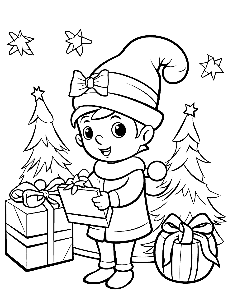 100 Christmas Coloring Pages: Printable Sheets in Christmas Coloring Worksheets Kindergarten