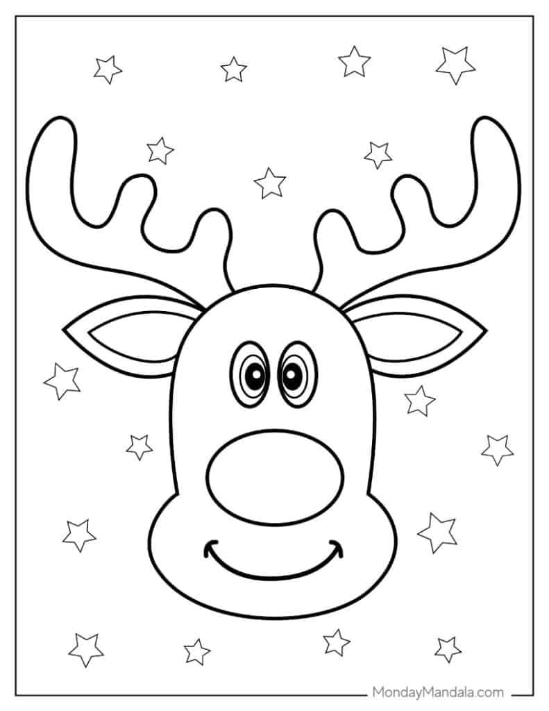 1,000 Christmas Coloring Pages (Free Pdf Printables) for Christmas Coloring Worksheets Kindergarten