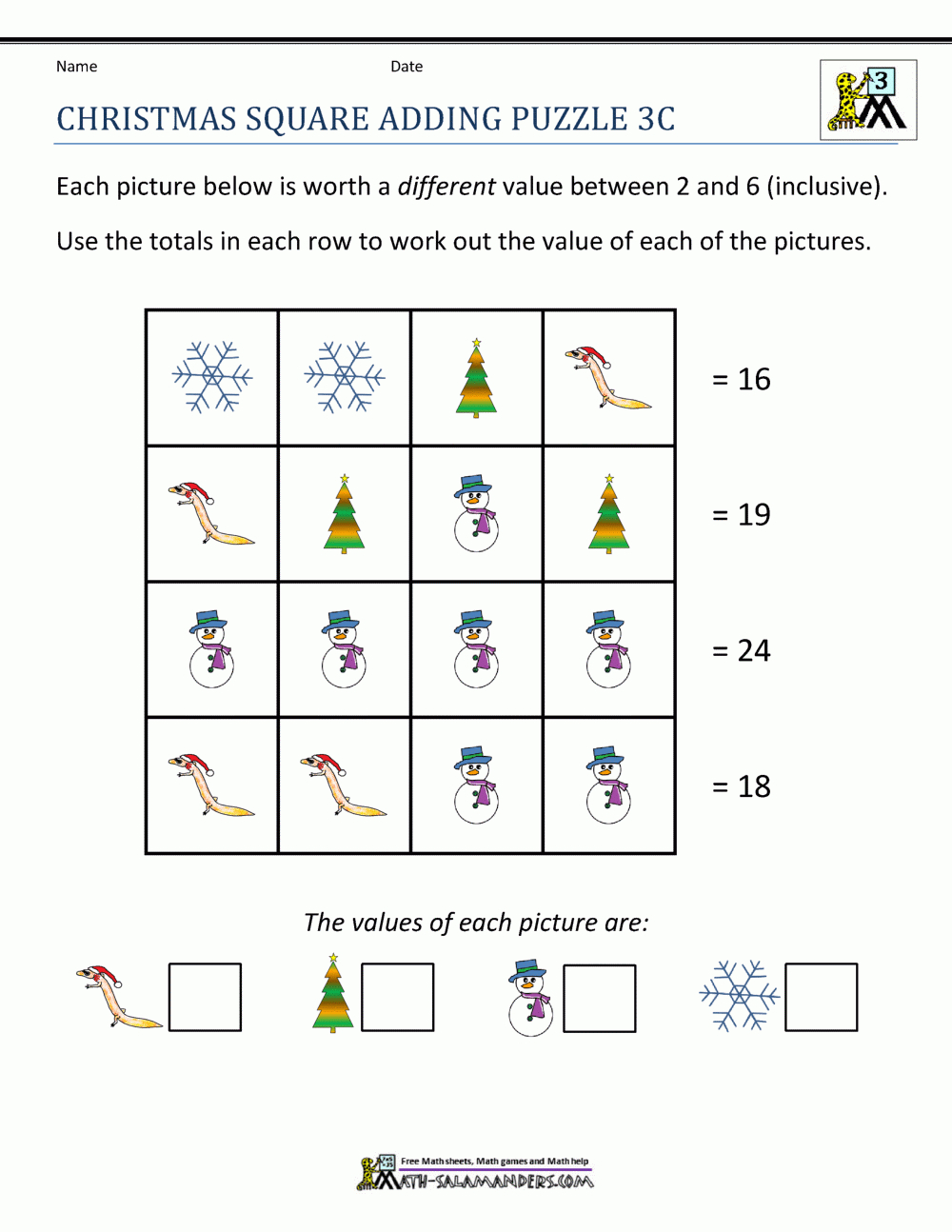 3Rd Grade Christmas Math Worksheets intended for 3rd Grade Christmas Worksheets