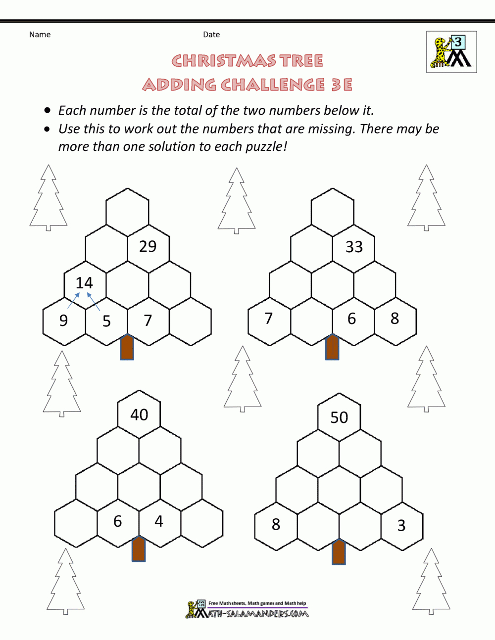 3Rd Grade Christmas Math Worksheets intended for Christmas Math Worksheets For 5Th Graders