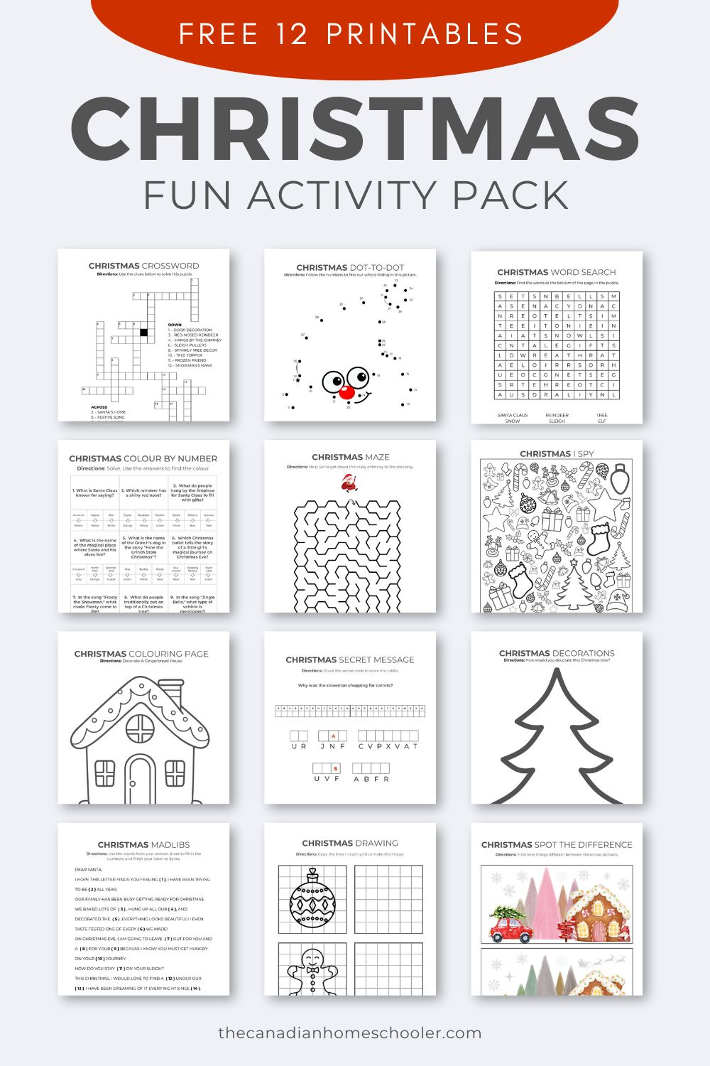 A Fun (&amp;amp; Free) Printable Christmas Activity Pack For Kids intended for Christmas Activity Worksheet