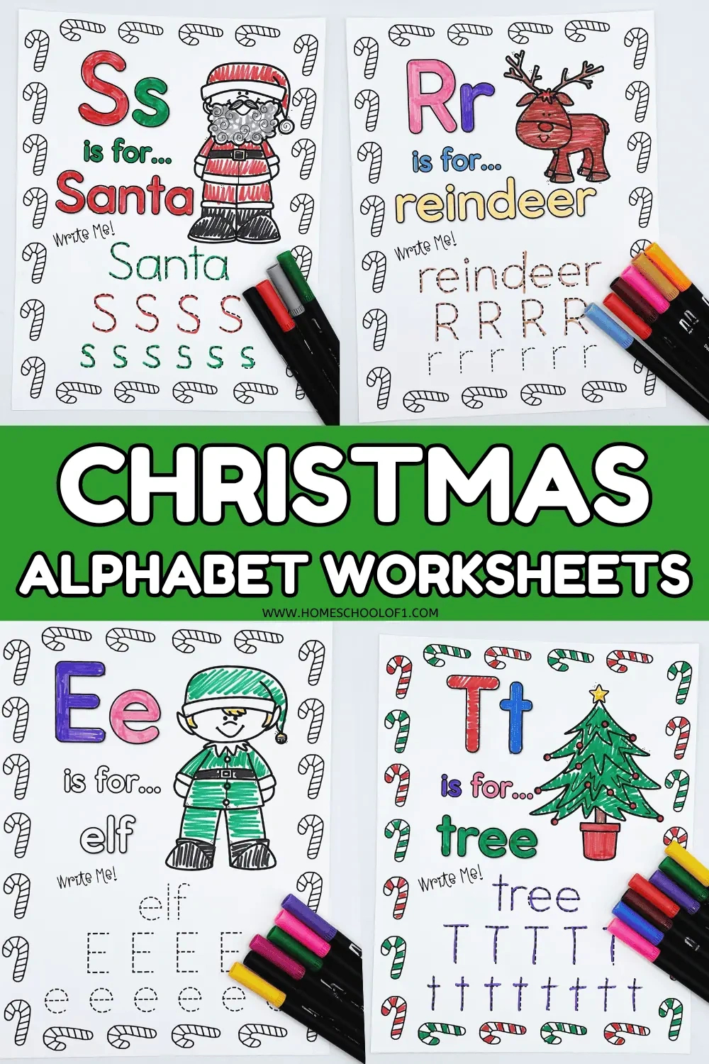 Christmas Alphabet Worksheets (26 Free Pages) with Christmas Alphabet Worksheets