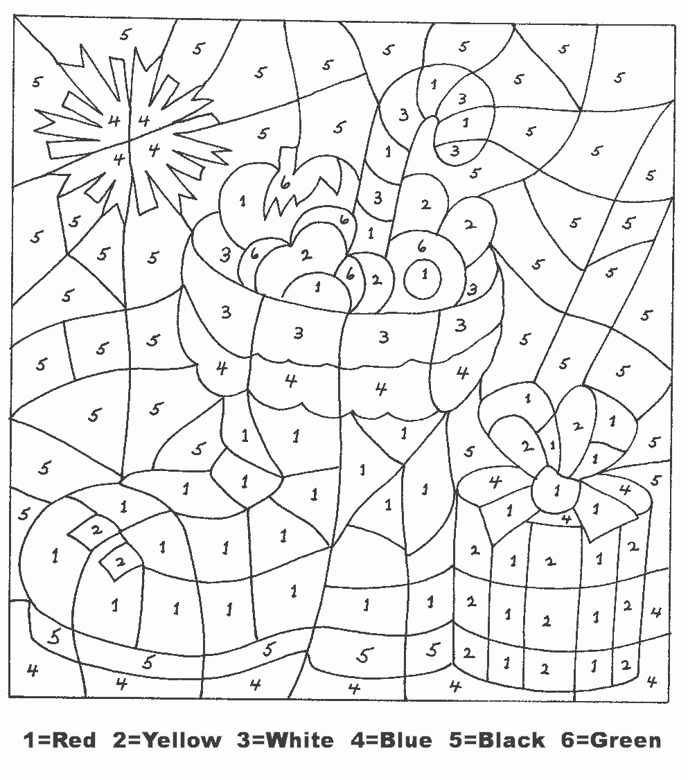 Christmas Colornumber Printables – Printable Coloring Pages for Color by Number Worksheets Christmas