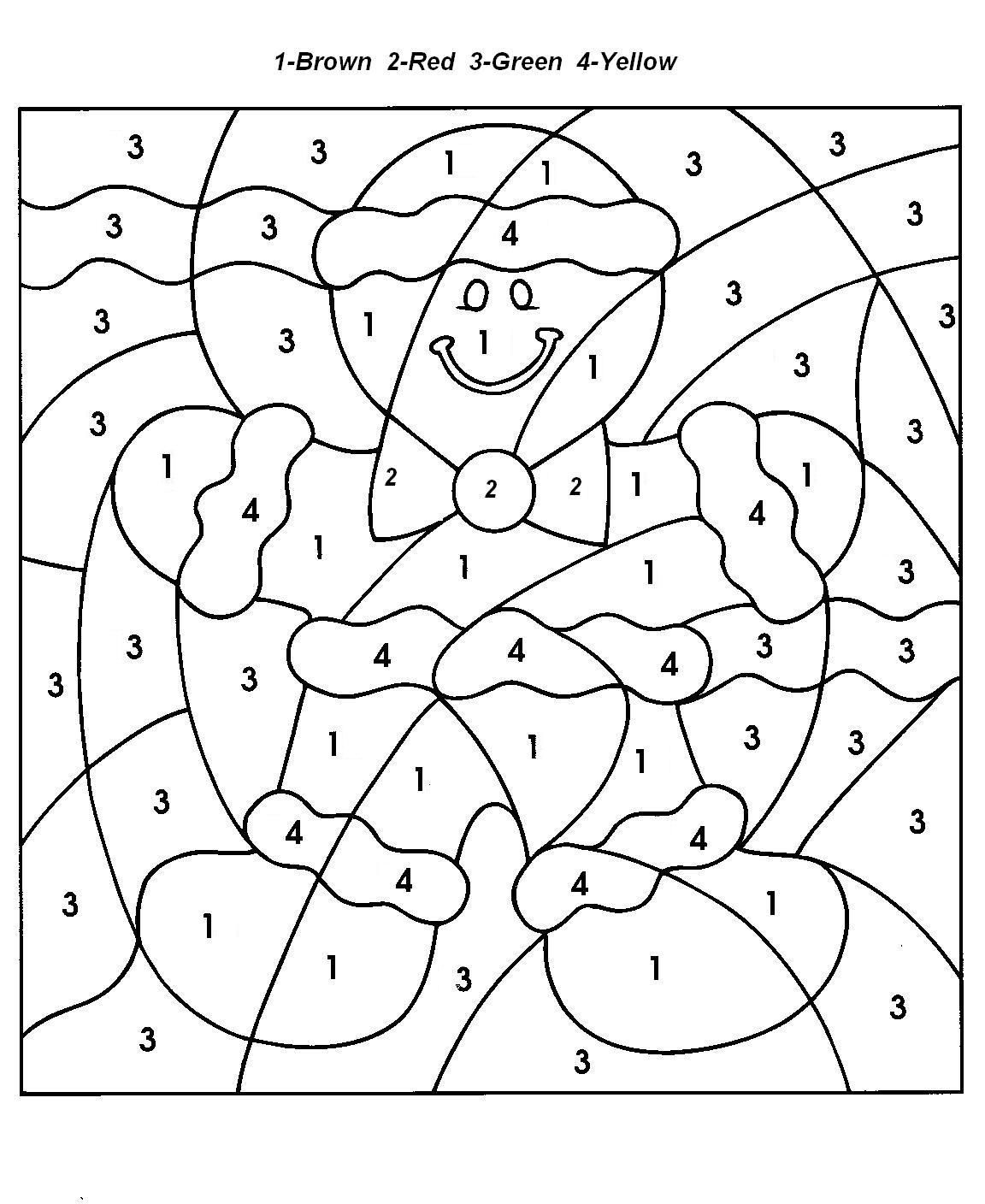 Christmas Colornumbers - Best Coloring Pages For Kids for Christmas Color by Number Worksheets