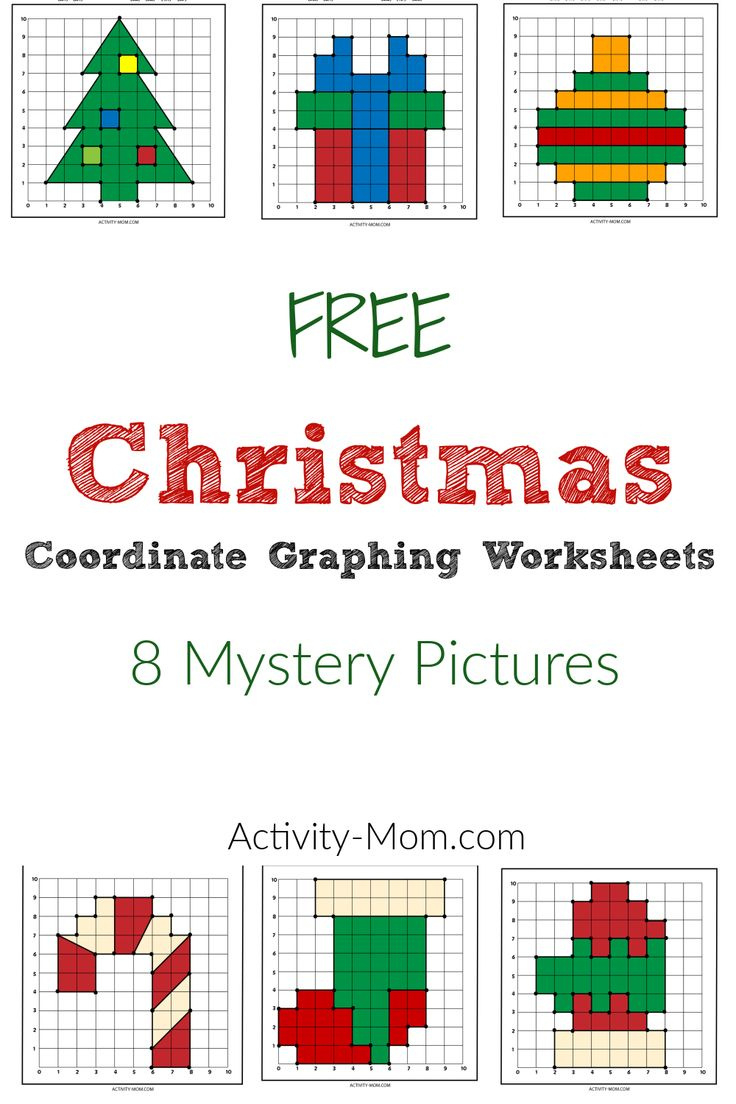 Christmas Coordinate Plane Graphing for Christmas Coordinate Graphing Worksheets Free