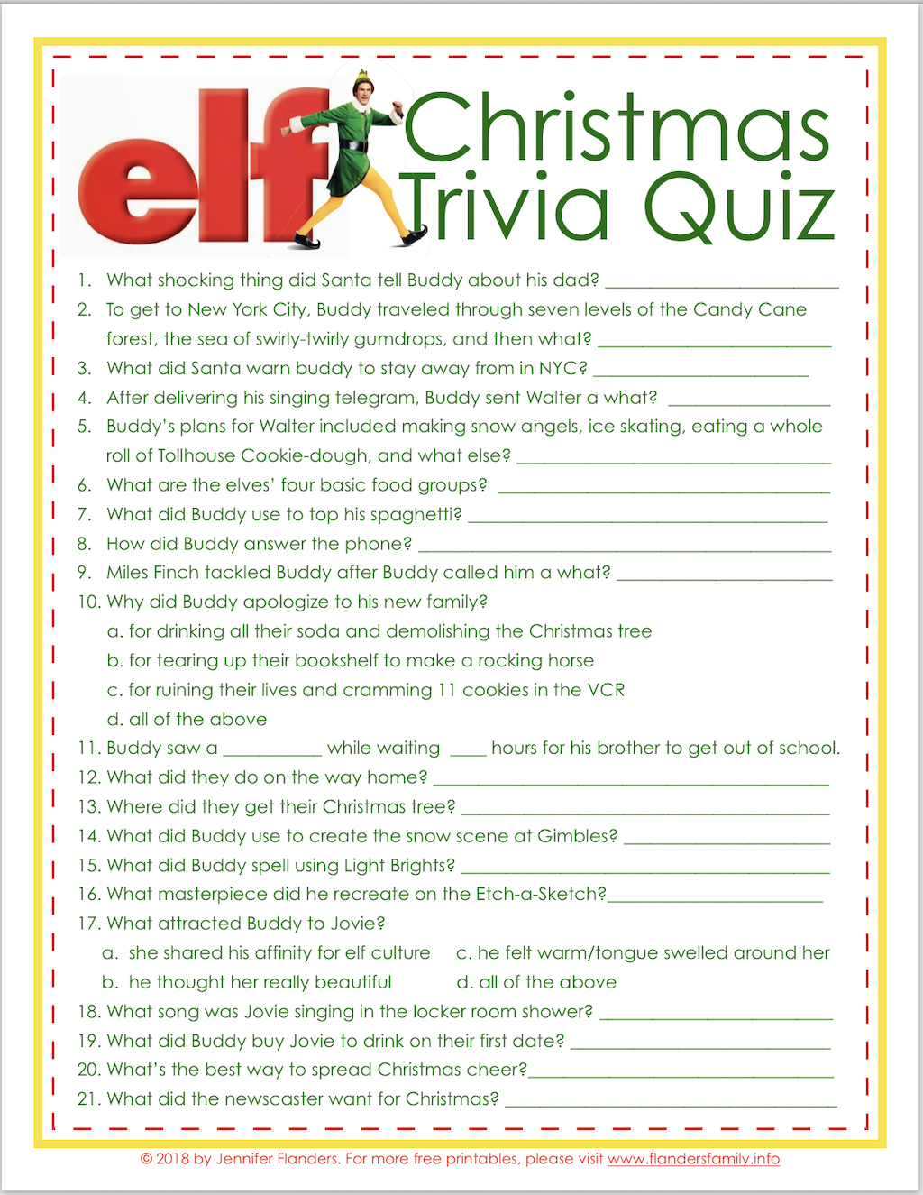 Christmas Expectd Family Quiz Printable pertaining to Christmas Trivia Worksheets