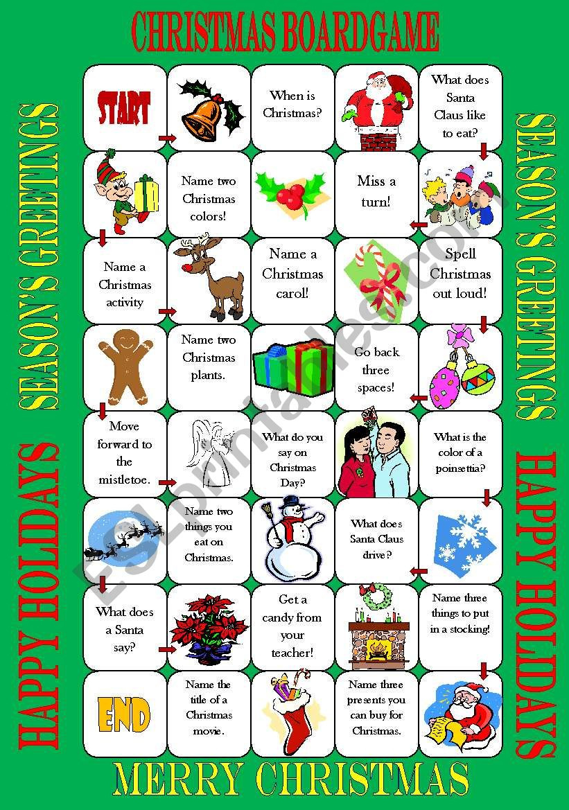 Christmas Game - Esl Worksheetamaedgen throughout Christmas Game Worksheets