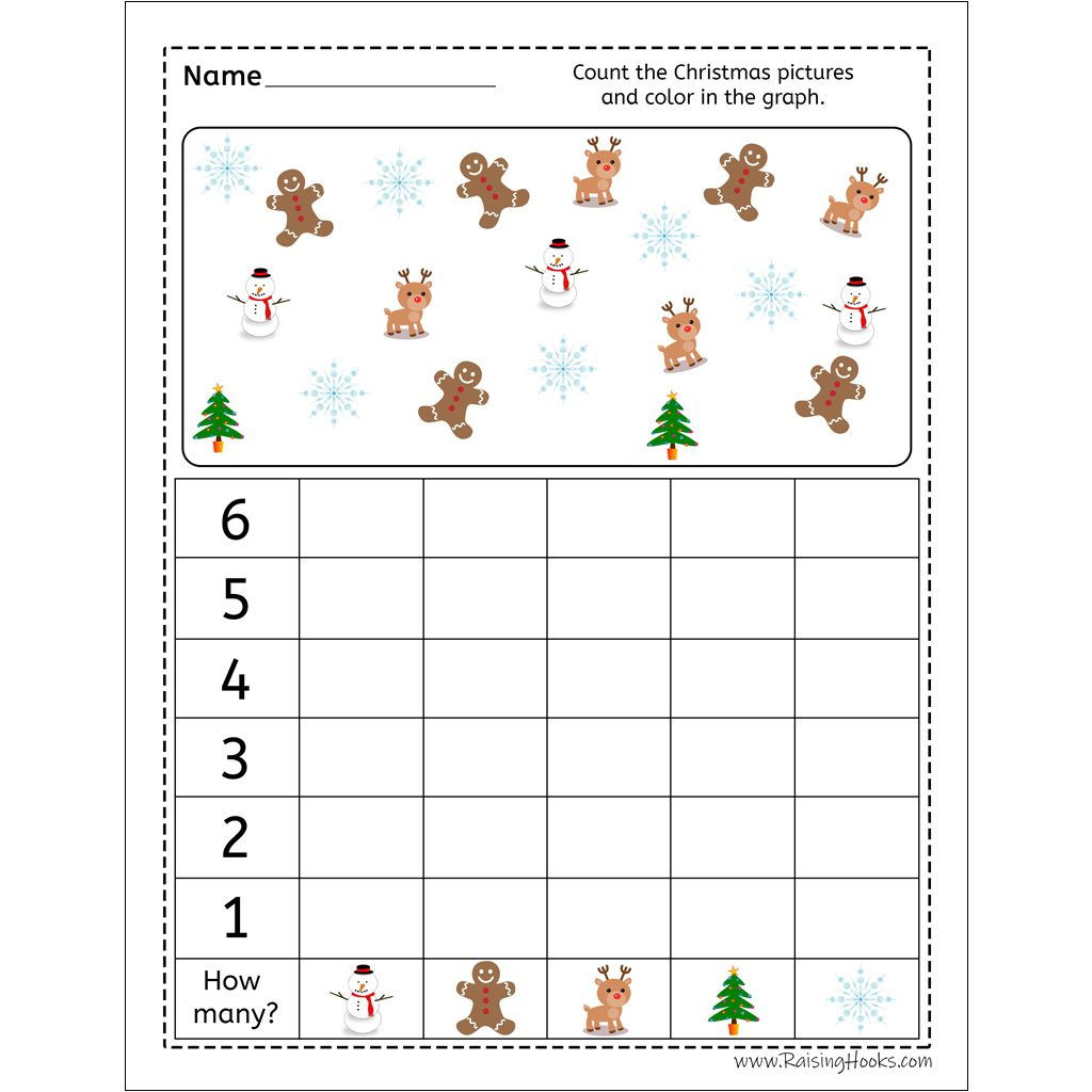 Christmas Graph Worksheet - Raising Hooks with Christmas Graphing Worksheets