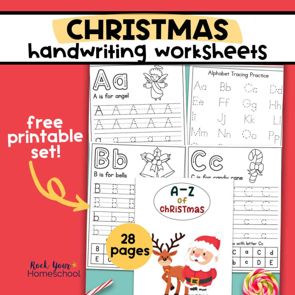 Christmas Handwriting Worksheets - Rock Your Homeschool in Christmas Handwriting Worksheets