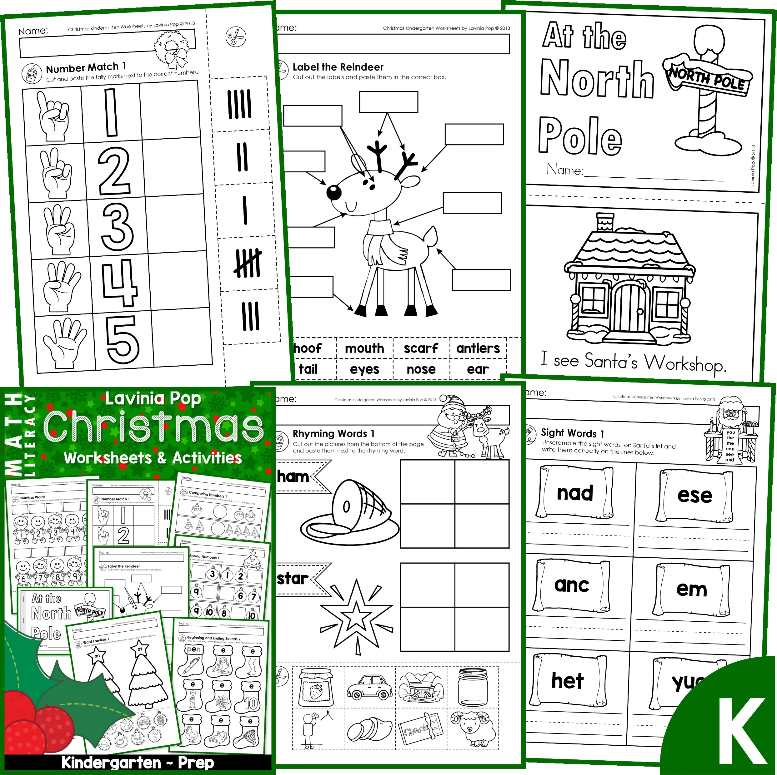 Christmas Kindergarten Worksheets And Activities No Prep throughout Kindergarten Worksheets Christmas