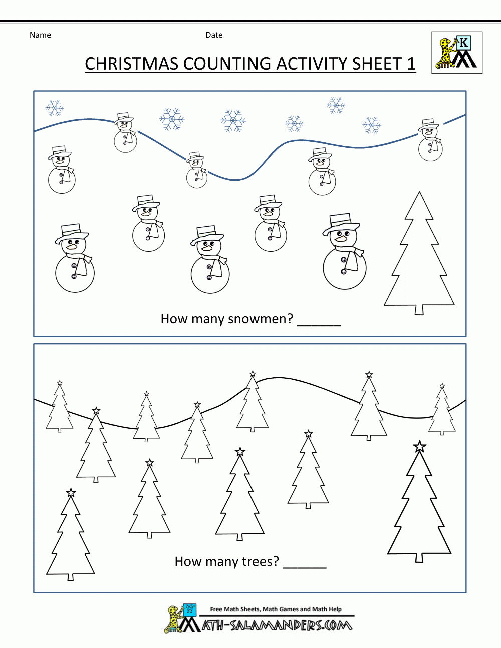 Christmas Math Activities in Free Christmas Math Worksheets