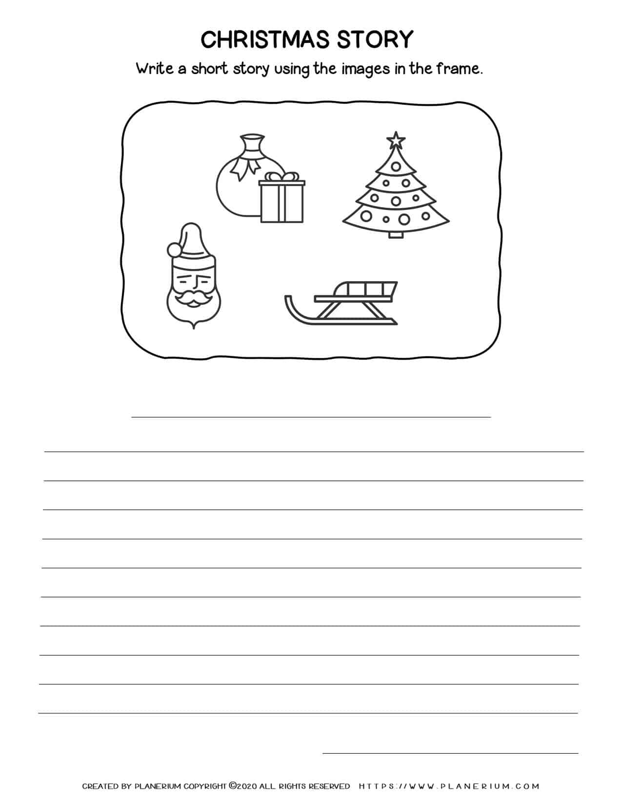 Christmas Narrative Writing | Free Worksheet | Planerium with Christmas Writing Worksheets