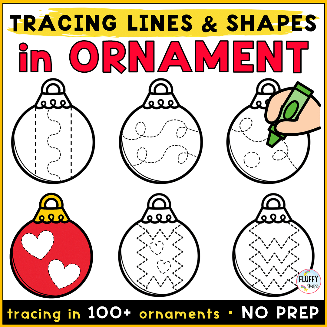 Christmas Ornaments Tracing Printables : Free 6 Fun Tracing within Christmas Ornaments Worksheets