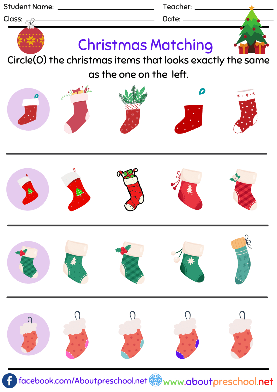 Christmas Pattern Worksheets Preschoolers Archives - About Preschool throughout Christmas Pattern Worksheets