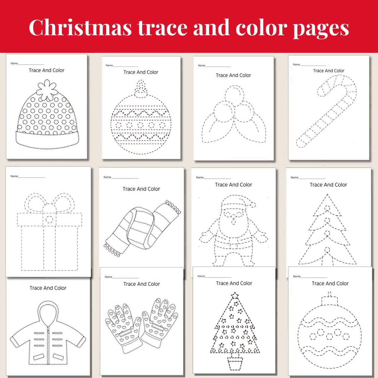 Christmas Tracing Practice Worksheets For Preschoolers And with regard to Christmas Tracing Worksheets