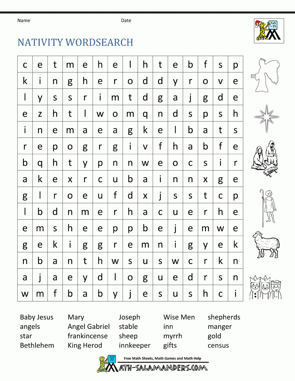 Free Christmas Worksheets For Kids for 3Rd Grade Christmas Worksheets