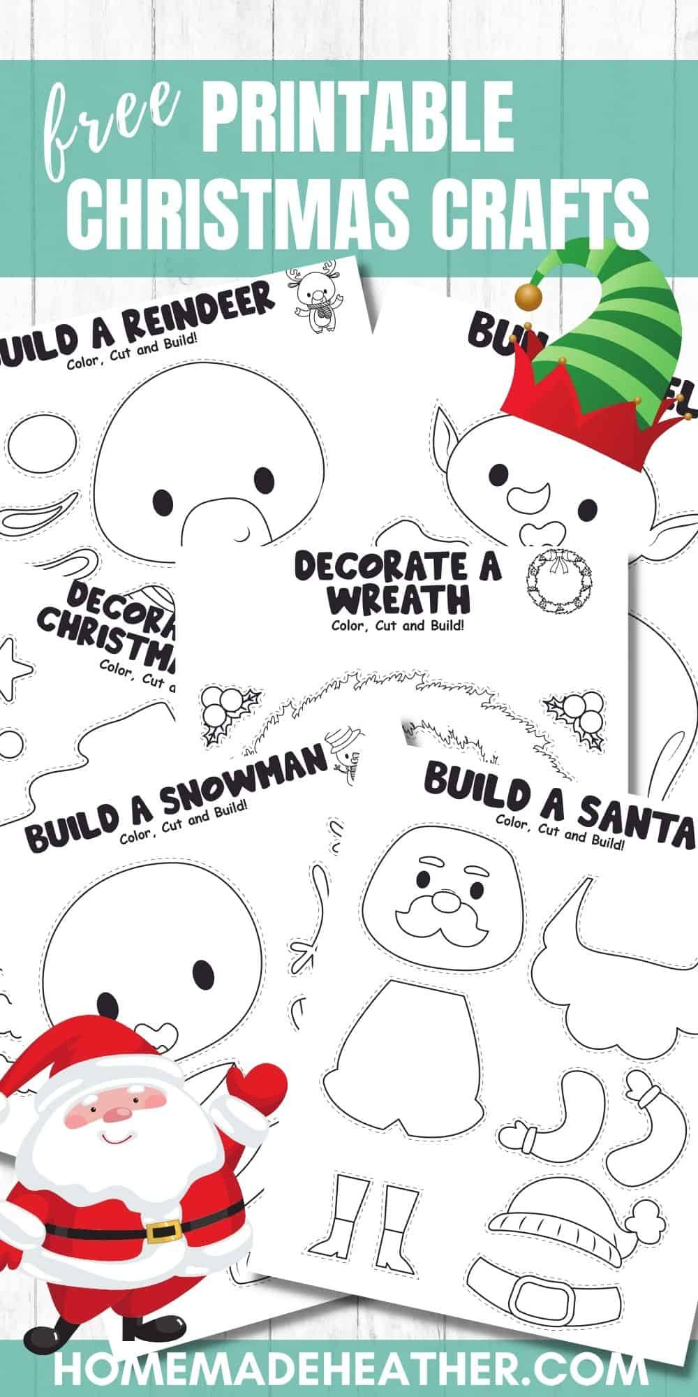 Free Printable Christmas Crafts » Homemade Heather within Christmas Craft Worksheets