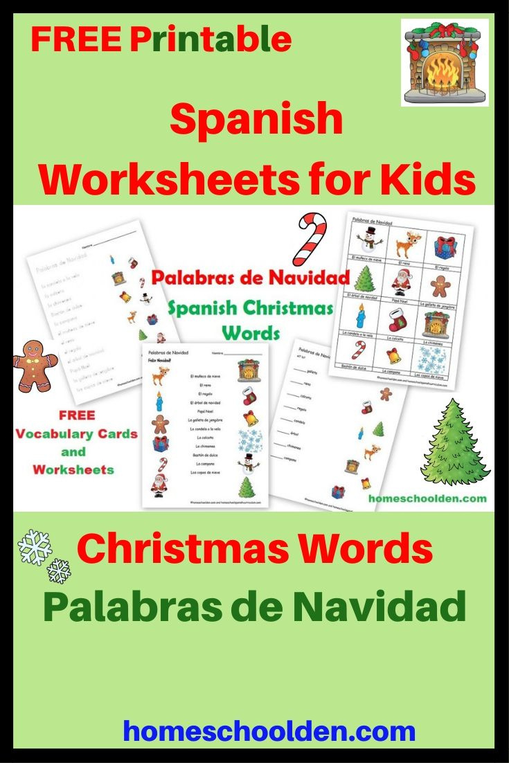 Free Spanish Worksheets: Christmas Words – Palabras De Navidad with regard to Spanish Christmas Worksheets