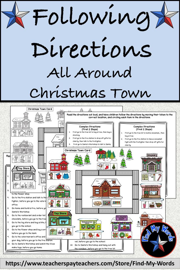 Listening And Following Directions Christmas Activity inside Christmas Following Directions Worksheet