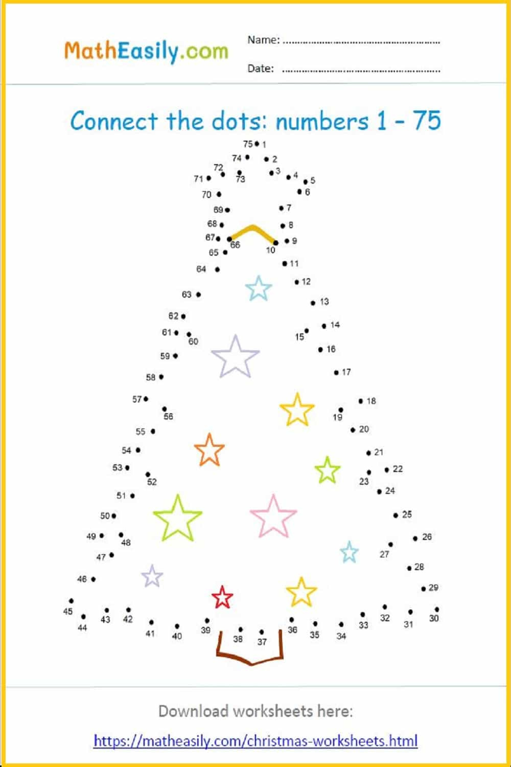 Math Christmas Tree Game Online + Worksheets 🎄 for Christmas Mathematics Worksheets