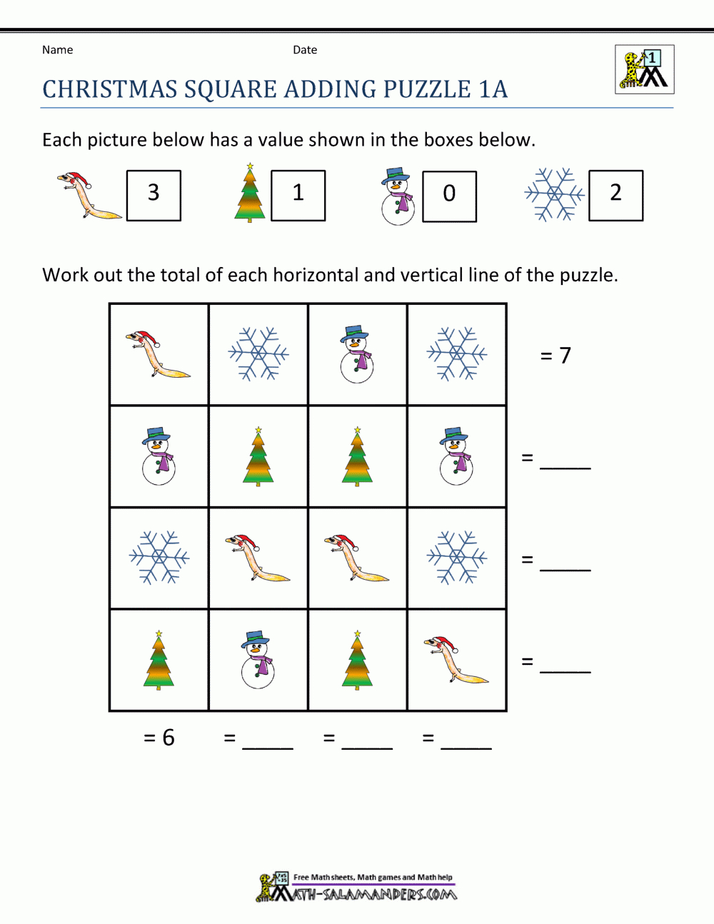 Math Christmas Worksheets First Grade for Christmas Math Worksheets 1st Grade