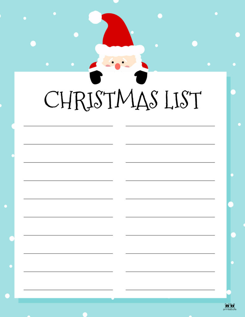 Printable Christmas Lists - 25 Free Printables | Printabulls regarding Christmas List Worksheet