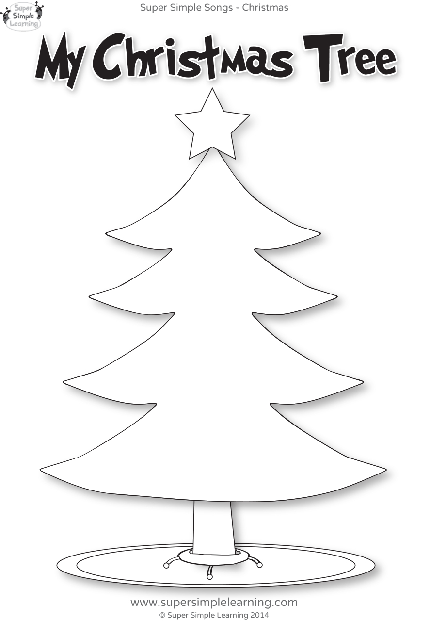 Santa, Where Are You? Worksheet - My Christmas Tree - Super Simple throughout Christmas Tree Worksheet