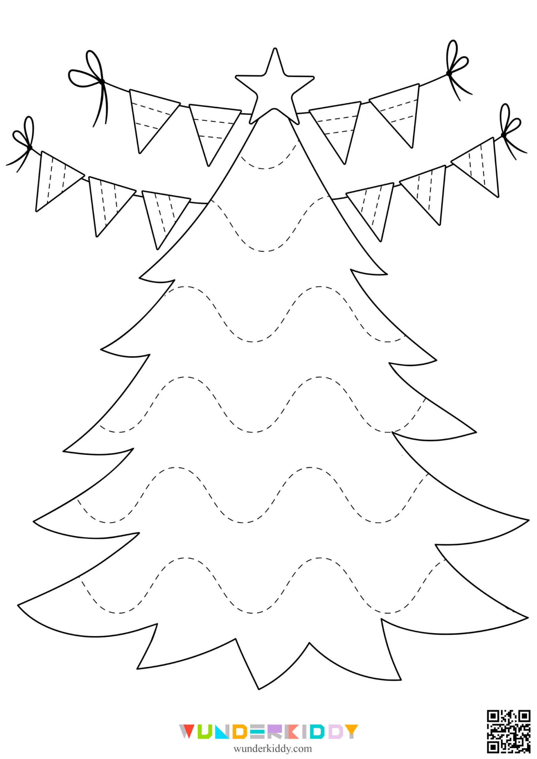 Weihnachtsübungen «Linien Nachspuren» Für Kinder Zum Ausdrucken in Christmas Tree Worksheet