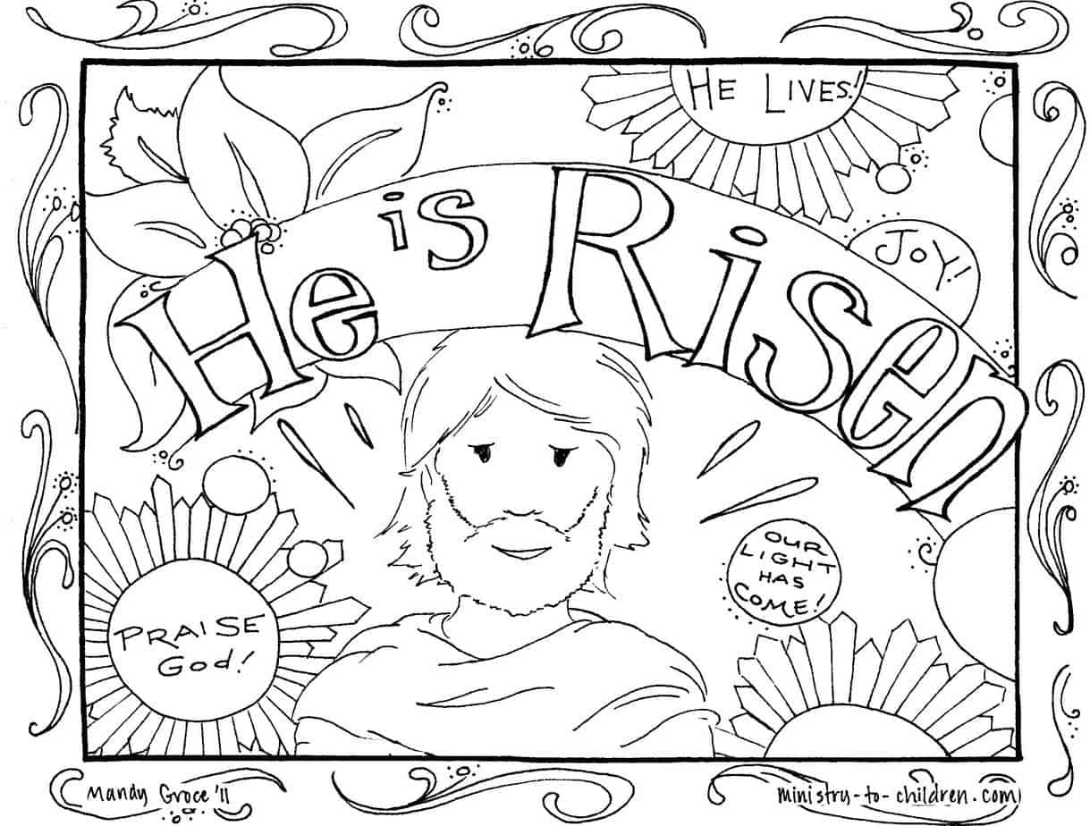 15 Easter Coloring Pages [Religious] Free Printables For Kids with Easter Jesus Worksheets