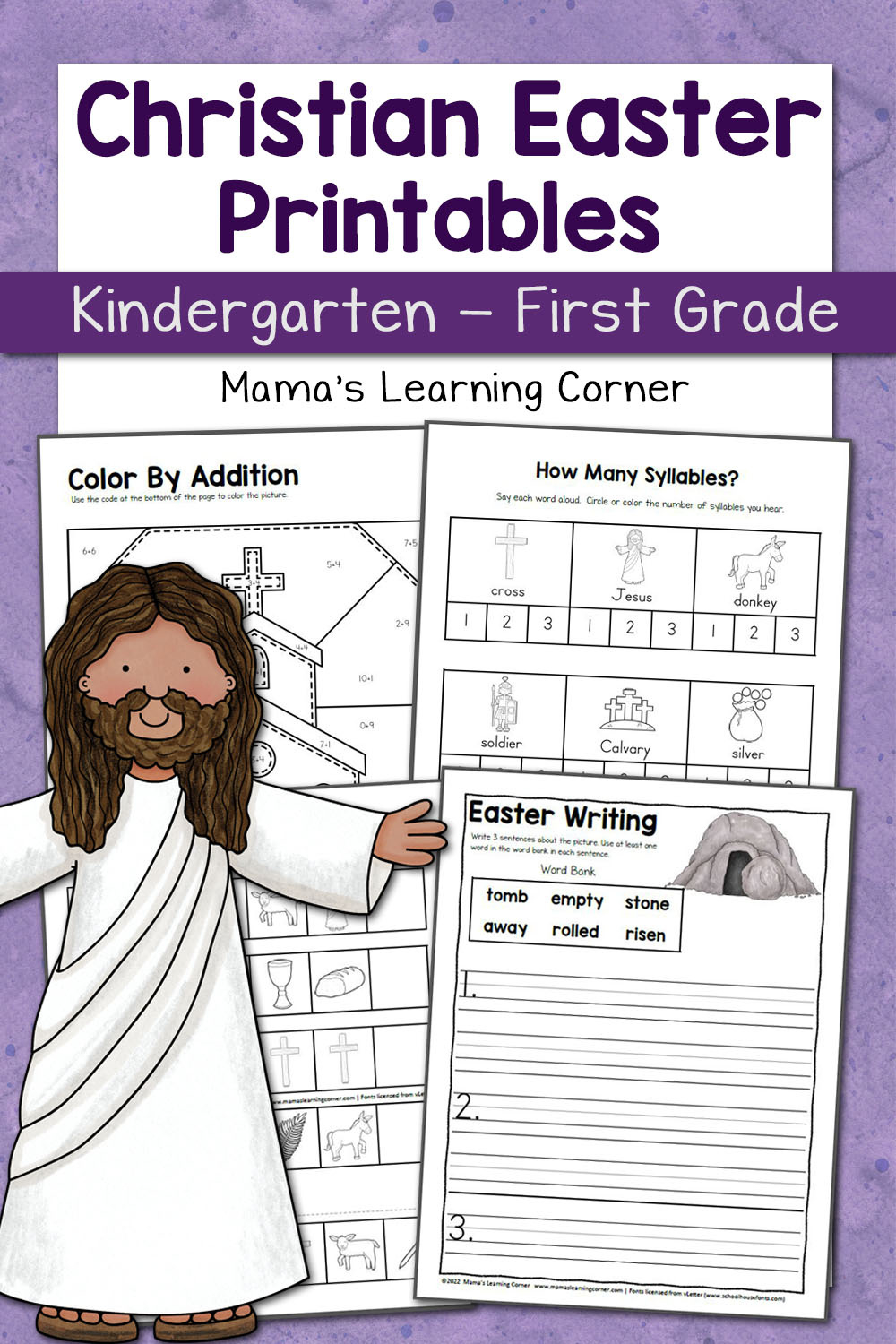 Christian Easter Worksheets For Kindergarten And 1St Grade - Mamas intended for Religious Easter Puzzles Printable Worksheets