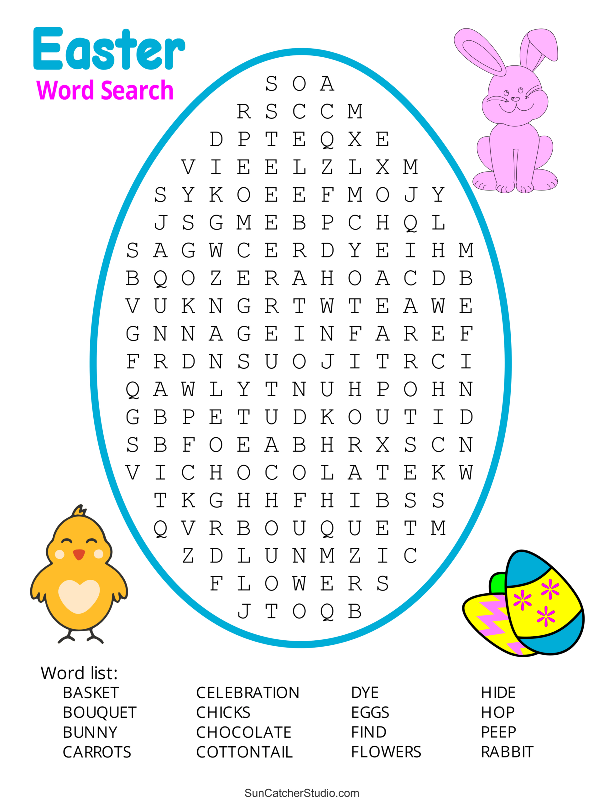 Easter Word Search (Free Printable Pdf Puzzles) – Free Printables for Easter Word Search Worksheets